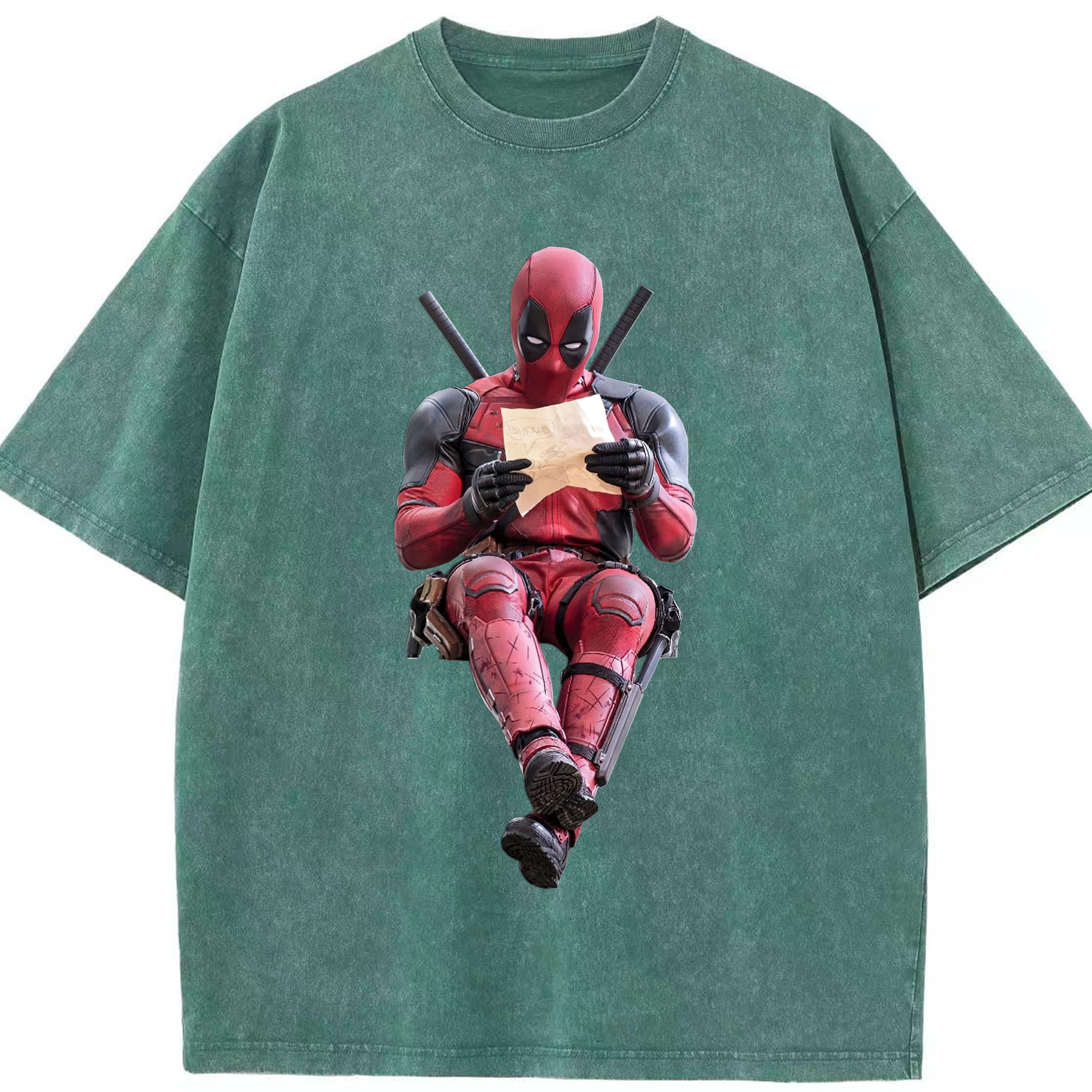 （画像用） Deadpool デッドプール 綿100% ヴィンテージ風 半袖Tシャツ（フロントプリント）